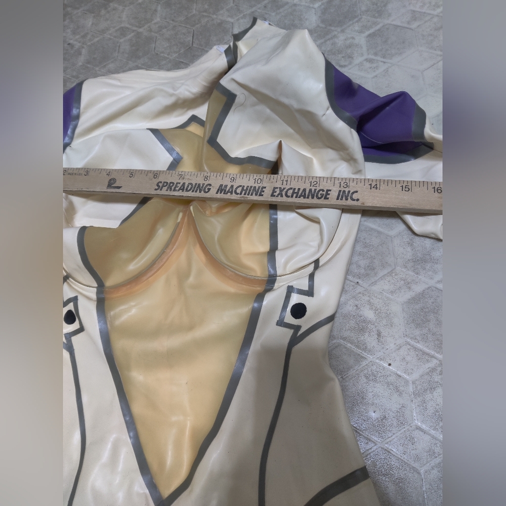 Latex Space Girl Cosplay Jumpsuit Catsuit XS - Picture 5 of 8